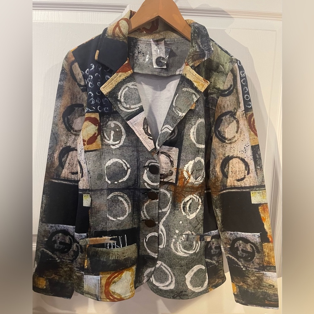 NEWSimply art by Dolcezza Artistic Jacket art deco multicolor Abstract Patterned